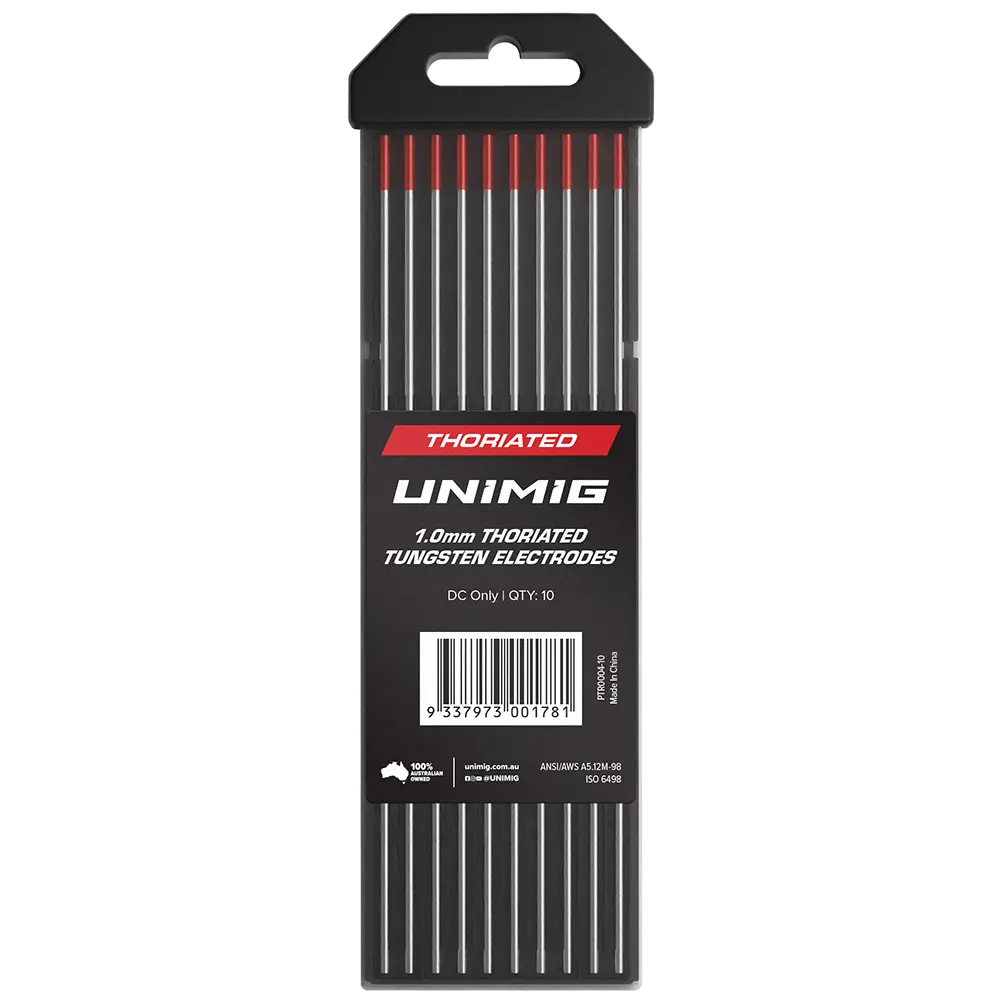 UNIMIG Thoriated Tig Tungsten Electrodes Red - 1.0MM — image 2