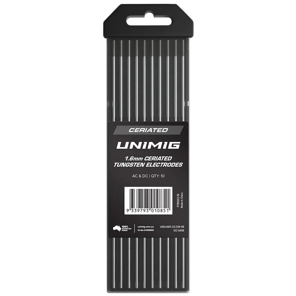 UNIMIG Ceriated Tig Tungsten Electrodes Grey - 1.6MM — image 2