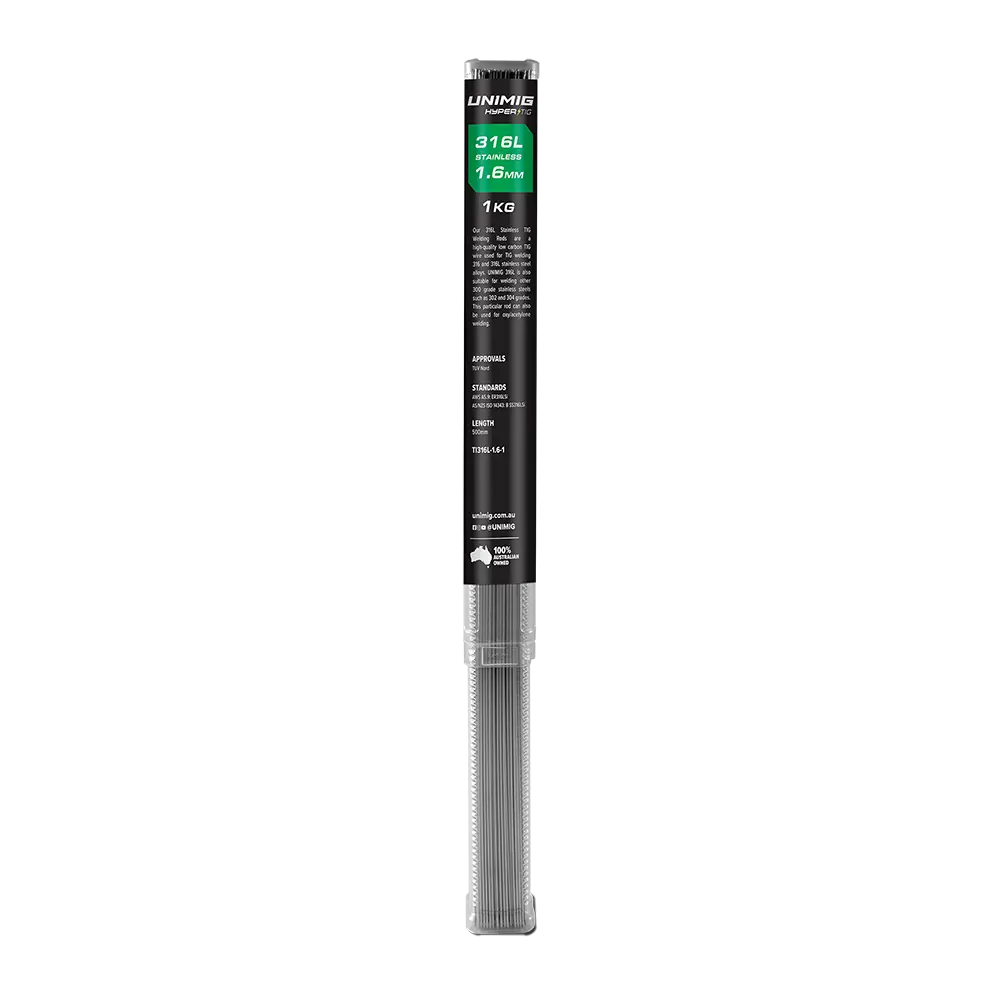 UNIMIG HyperTIG 316L TIG Filler Welding Rods - 1kg - 1.2MM