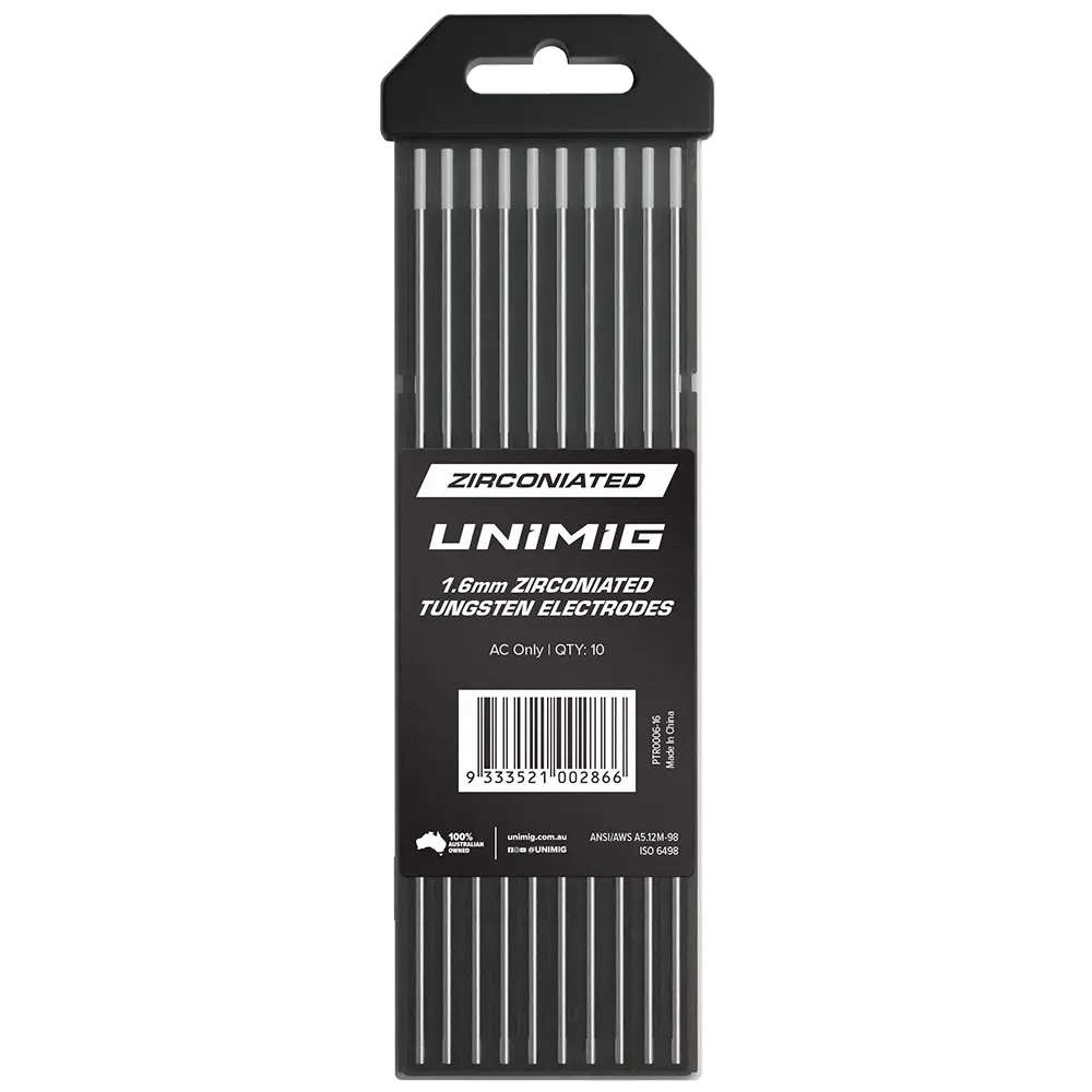 UNIMIG Zirconiated Tig Tungsten Electrodes White - 1.6MM — image 2
