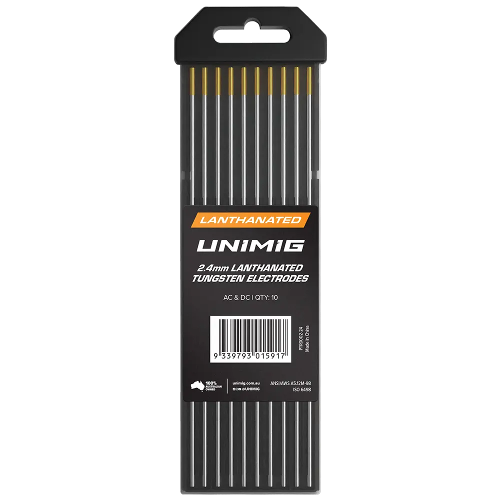UNIMIG Lanthanated Tig Tungsten Electrodes Gold - 2.4MM — image 2