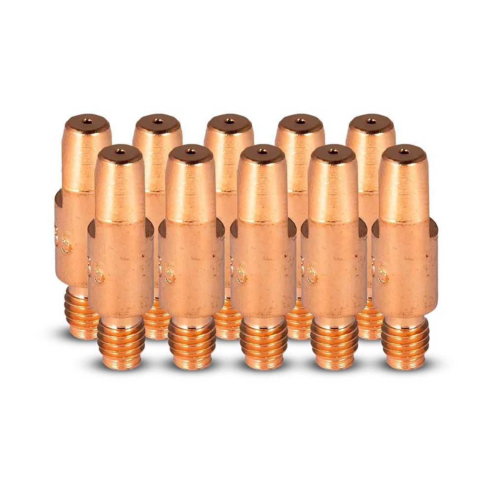 UNIMIG M6 Steel Contact Tips Binzel Style 10 Pack - 1.0MM — image 2