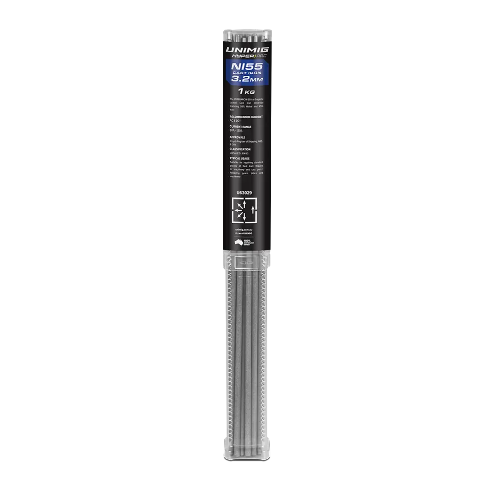 UNIMIG Hyperarc Ni 55 Cast Iron Electrodes 1Kg - 2.6MM 3.2MM — image 2