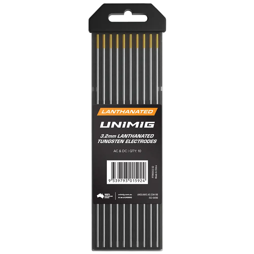 UNIMIG Lanthanated Tig Tungsten Electrodes Gold - 3.2MM — image 2