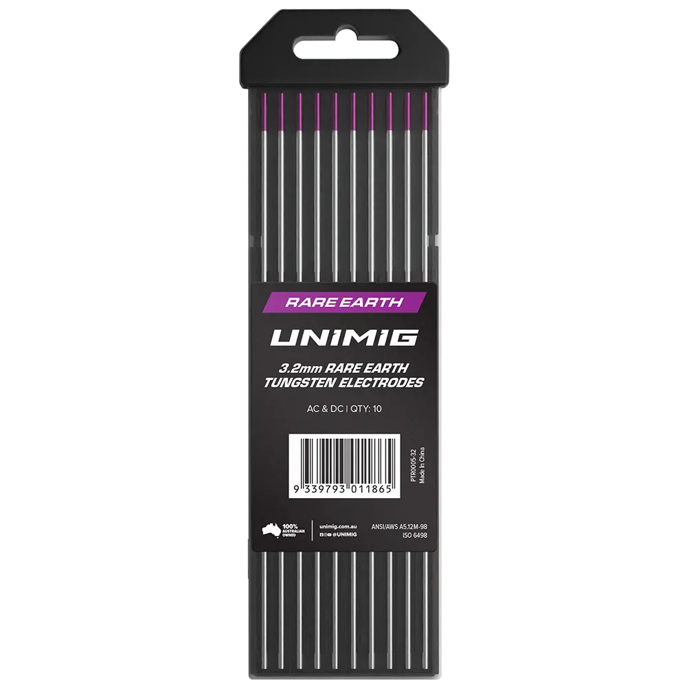 UNIMIG Rare Earth Tig Tungsten Electrodes Purple - 3.2MM — image 2