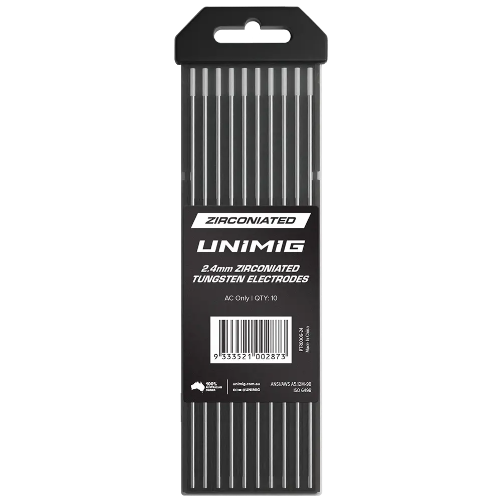 UNIMIG Zirconiated Tig Tungsten Electrodes White - 2.4MM — image 2